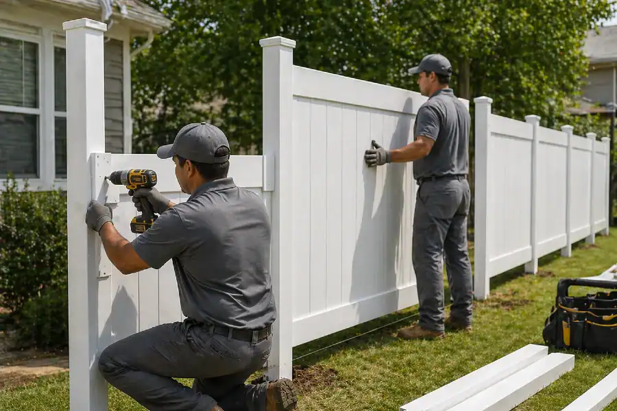 installing a vinyl fence